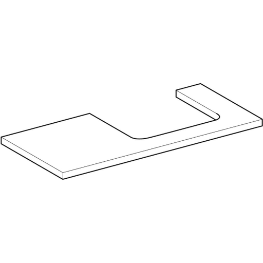 Geberit Vertriebs - ONE WT-Platte, Ausschnitt re, für AWT 105x3x47cm, greige matt