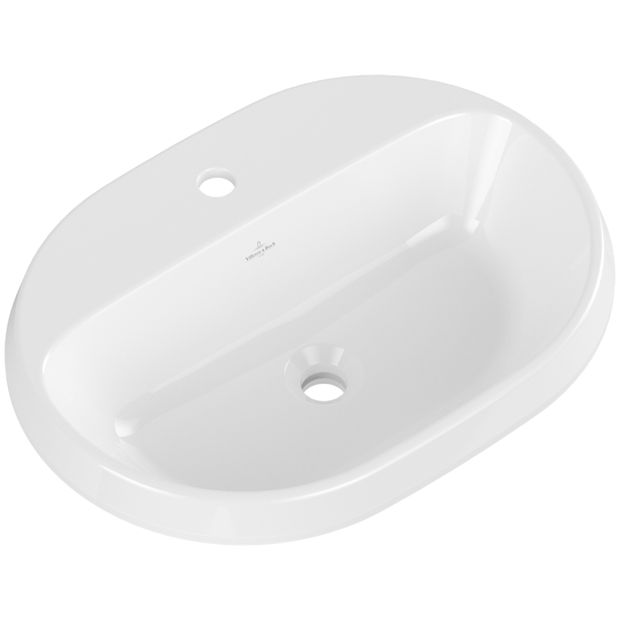VILLEROY & BOCH - Einbauwaschbecken Architectura 600x 450mm ov 1HL. o. ÜL. Weiß Alpin cplus