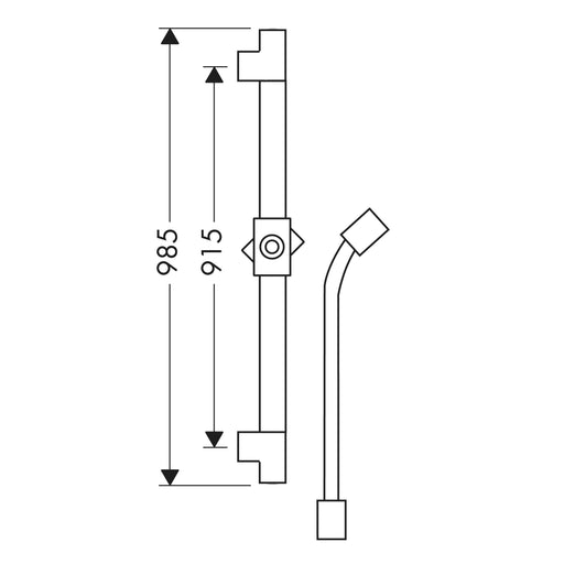 Hansgrohe - Brausenstange AXOR STARCK mit Schlauch 278930000 chrom