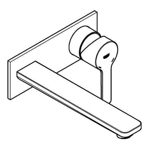 Grohe - 2-Loch-WT-Wandbatterie LINEARE 23444 Fertigmontageset supersteel