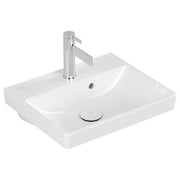 VILLEROY & BOCH - HWB AVENTO 7358 450x370mm 1-Loch Arm HL durchgest Überl Eckig Weiß Alpin C