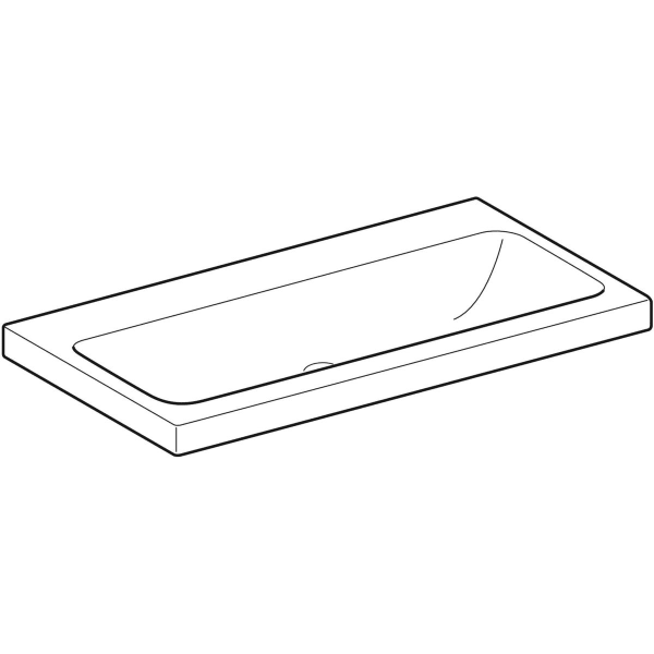 Geberit Vertriebs - iCon Light Waschtisch 90x48cm ohne Hahnloch, ohne Ül., weiß, KeraTect