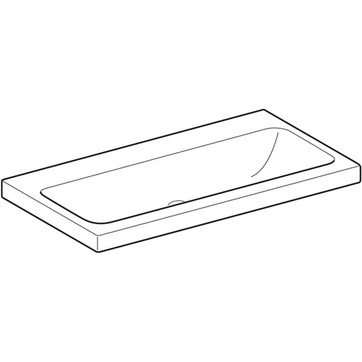 Geberit Vertriebs - iCon Light Waschtisch 90x48cm ohne Hahnloch, ohne Ül., weiß, KeraTect
