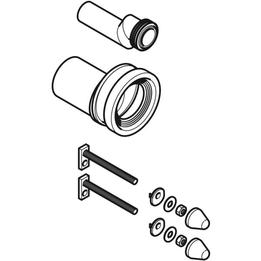 Geberit Vertriebs - Wand-WC-Anschlussgarnitur 110mm gekröpft, GEBERIT # 405.012.00.1