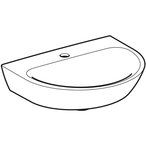 Geberit Vertriebs - Handwaschbecken RENOVA, 50x40cm m. Hl., o. Ül., weiß, kompl. geschl