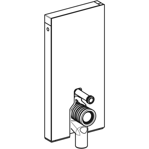 Geberit Vertriebs - Monolith Sanitärmodul für Stand-WC 101cm, Glas sand-grua, Aluminium