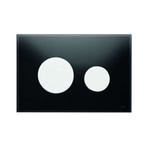 TECE SE - TECEloop WC-Betätigungsplatte 2-Mengen Glas schwarz, Tasten weiß, # 9.240.654