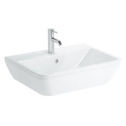 VitrA Bad - Waschtisch Integra 645x490mm eckig Hahnloch Überlauf Weiß Hochglanz