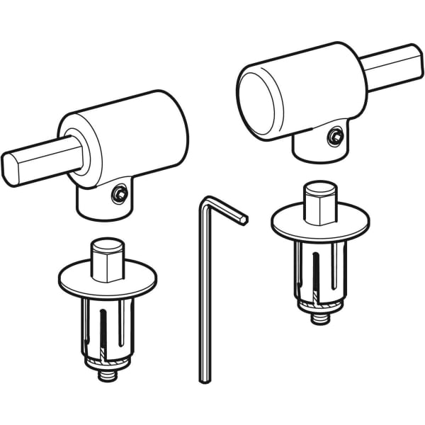 Geberit Vertriebs - Metallscharniere, 1 Paar zu Flow WC-Sitz 575950
