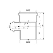 Wavin - Abzweig AS+ DN 100x50 87 Grad