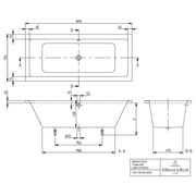 VILLEROY & BOCH - Badewanne NEWO 1700x750x440mm Duo Rechteck Weiß Alpin