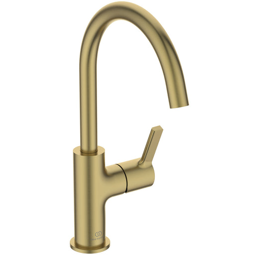 Ideal Standard - Waschtischarmatur JOY, m.h.Auslauf, o.Ablgarn., Ausld.169mm, Brushed Gold