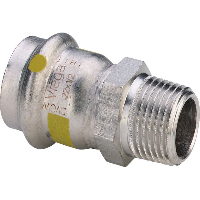Viega - SANPRESS Inox G-Übergangsstück 0211 Gas d35 x 11/4 AG Edelstahl