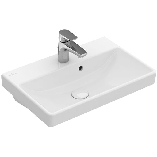 VILLEROY & BOCH - Waschtisch kompakt eckig 550x370mm 1HL m ÜL unterbaufähig weiß