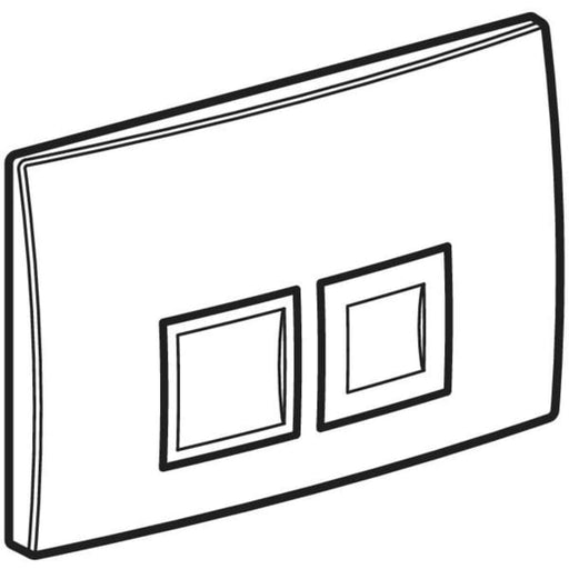 Geberit Vertriebs - Delta25 (ex Delta35) BetPl., 2-M-Sp. Square, mattverchromt