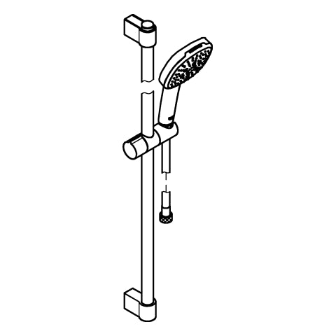 Grohe - Brausestangenset Tempesta Cube 110 26909_3 900mm 3 Strahlarten WS chrom