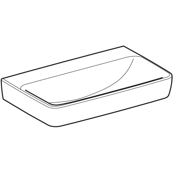 Geberit Vertriebs - RENOVA Compact Waschtisch, 65x40cm o. Hl., o. Ül., weiß, KeraTect, NEU