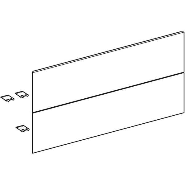 Geberit Vertriebs - Set Schubl.-Frt für ONE US, 2 Schubl. für WT B: 105cm, weiß glänzend