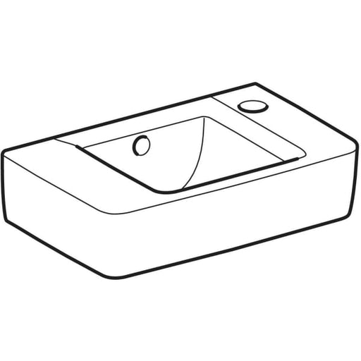 Geberit Vertriebs - Handwaschbecken RENOVA PLAN 272140 400x250mm weiß Ktect m.HL