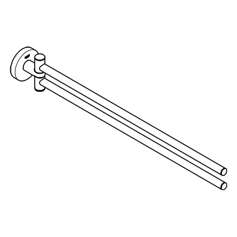 Grohe - Handtuchhalter ESSENTIALS 40371 2-armig 450mm hard graphite