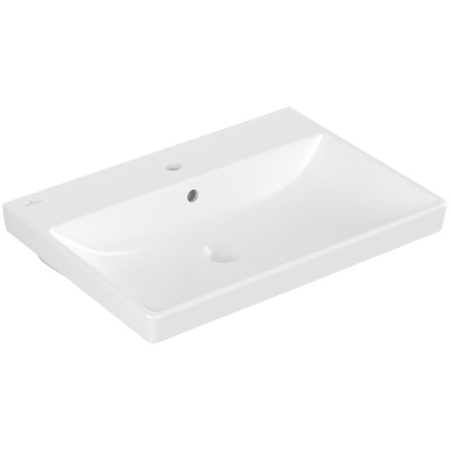 VILLEROY & BOCH - Waschbecken Avento 650x470mm Rechteck 1HL. m. Überlauf Stone White CeramicPlus