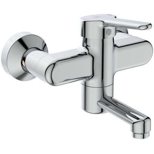 Ideal Standard - Wand-WT-Armatur CERAPLUS 2,5l/min. Ausld.180-199mm,absp.S-Anschlüsse, Chrom