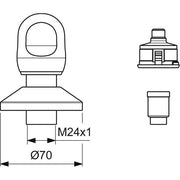 Ideal Standard - UP-Ventil ALPHA UP, Bausatz 2, Chrom