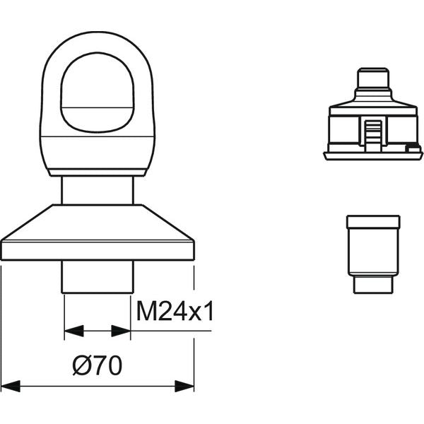 Ideal Standard - UP-Ventil ALPHA UP, Bausatz 2, Chrom