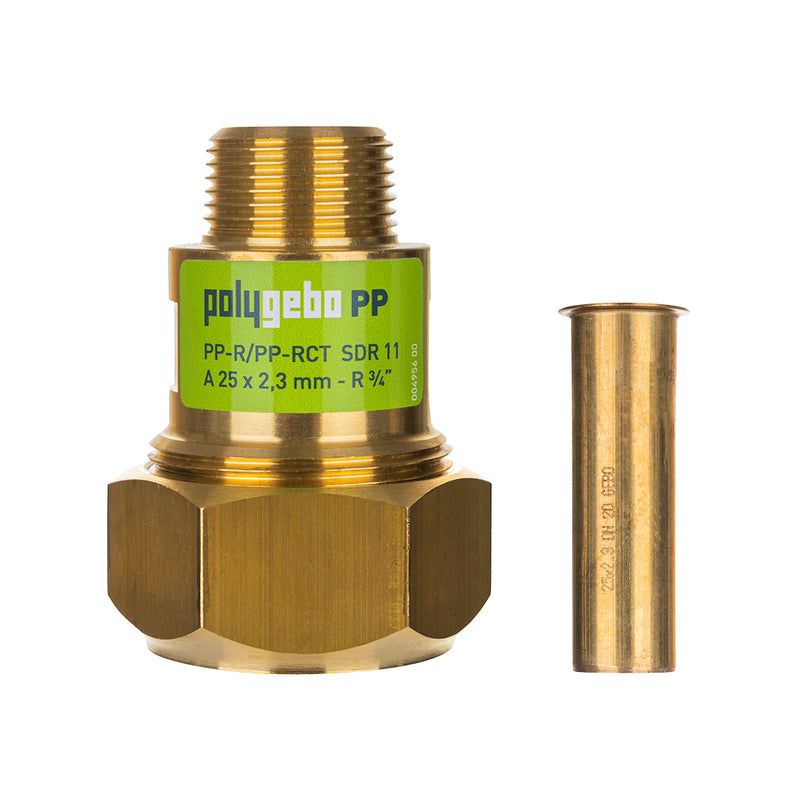 Gebo - Armaturen - Messing-KLV Serie 330 (PP) Typ MAP 25x2,3mm - R 3/4'', PP-R/PP-RCT