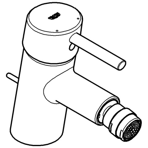Grohe - Bidet EHM CONCETTO 32208 Zugstangen-Ablaufgarnitur chrom