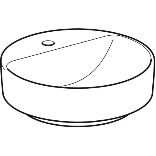 Geberit Vertriebs - Aufsatz-WT VARIFORM, rund, d:450mm mit Hahnloch, ohne Überlauf, weiß
