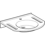Geberit Vertriebs - Waschtisch PRIVO, Varicor, 600x550mm mit Ausschnitte, m. Hl., o. Ül., weiß