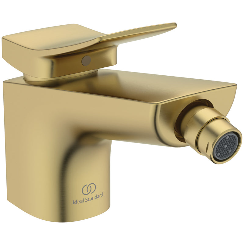 Ideal Standard - Bidetarmatur CONCA, m.Ablgarn., Ausld.133mm, Brushed Gold