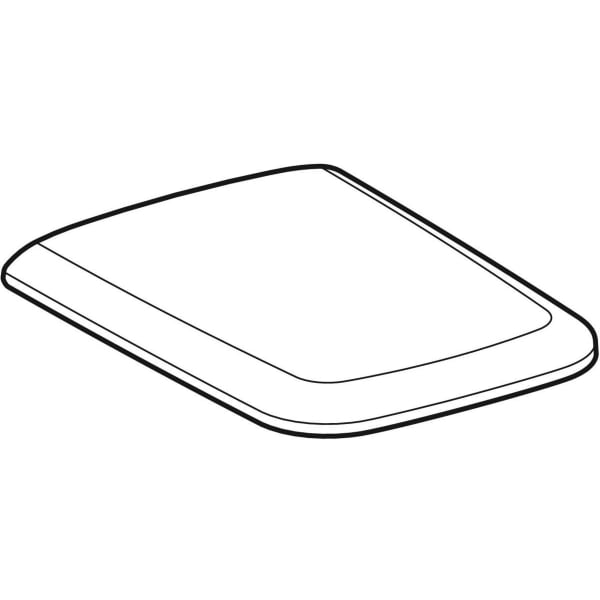 Geberit - WC-Sitz ICON Square Metallscharniere, weiß, Absenkautomatik
