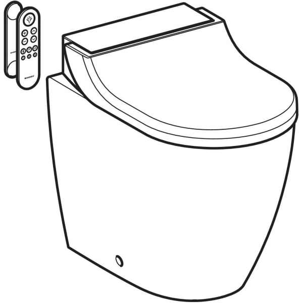 Geberit Vertriebs - WC-Komplettanlage AQUACLEAN Tuma Stand-WC Edelstahl geb