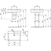 Ideal Standard - Waschtisch CONNECT 550x460mm E8113 weiß o.ÜL