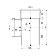 Wavin - Abzweig AS+ DN 125x100 87 Grad