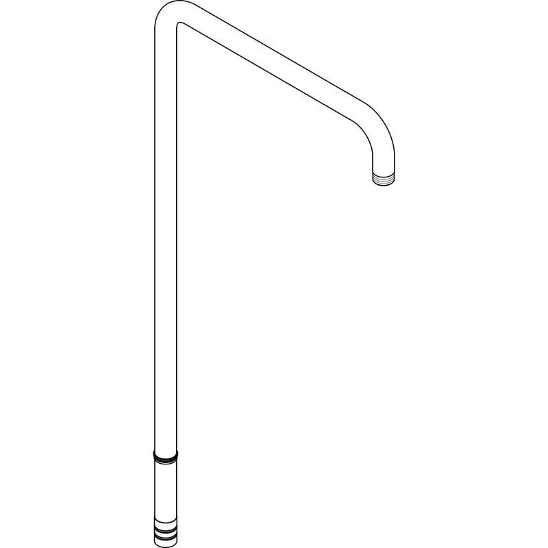 Hansgrohe - Brausearm AXOR Front Showerpipe mit Thermostat/2jet Kopfbrause chrom