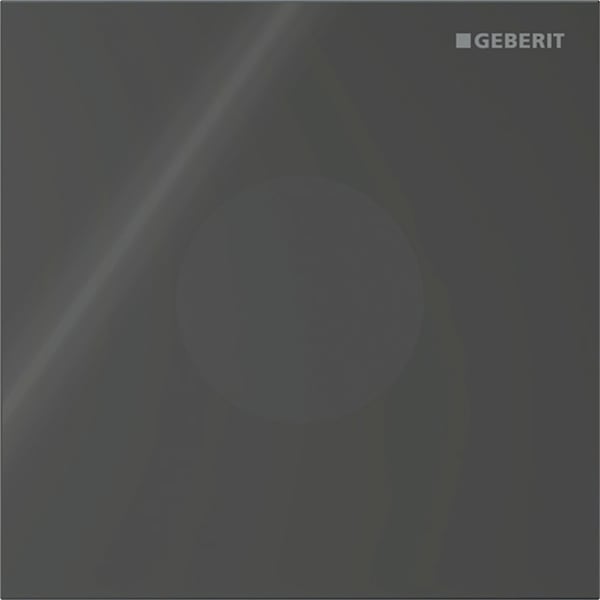 Geberit Vertriebs - Typ 40 UR-Strg. m. elektron. Sp-Ausl. Netz.-Betr., Round, Glas schwarz