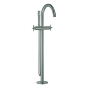 Grohe - 2-Griff-Wannenbatt. Atrio 25272 FMS Bodenmontage Kreuz-Griff supersteel