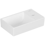 VILLEROY & BOCH - HWB Avento 360x220mm re-eckig BP li 1HL. o. ÜL. Stone White cplus