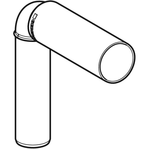 Geberit Vertriebs - Silent-PP Anschlussbogen 90Gr verlängert d50/58 390287141