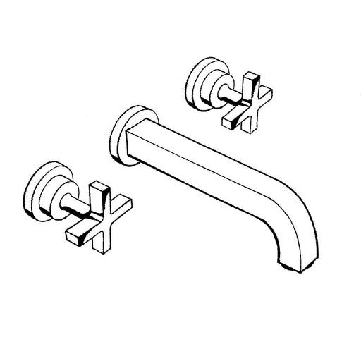 Hansgrohe - 3-Loch WT-Armatur AXOR CITTERIO 39143000 chrom m.Kreuzgriff