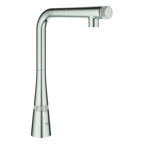 Grohe - SPT-Batterie ZEDRA Smart Control 31593 L-Ausl. azb. Spülbrause supersteel