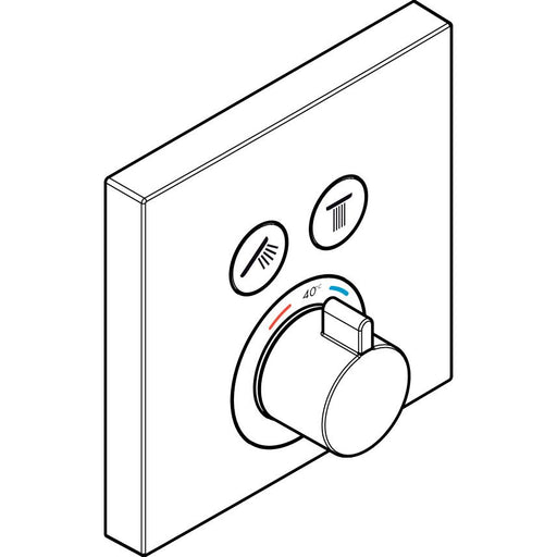 Hansgrohe - Fertigset UP Thermostat ShowerSELECT 15763 2 Verbraucher chrom