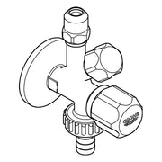 Grohe - Kombi-Eckventil 22035 Wandrosette 1/2x3/8x3/4'' m. Schlauchanschluss chrom