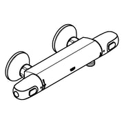 Grohe - THM-Brausebatterie GROTHERM 1000 34814_3 Wandmontage eigensicher chrom