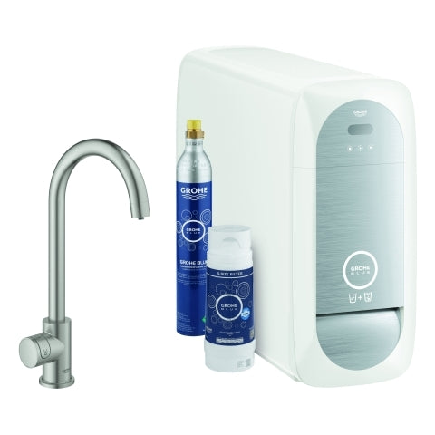 Grohe - BLUE Home Mono Starter Kit 31498 Bluetooth/WIFI C-Auslauf supersteel