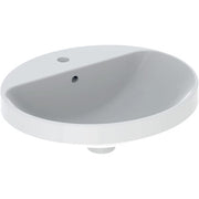Geberit Vertriebs - Einbau-WT VARIFORM, oval, 500x450mm mit Hahnloch, m. Ül., weiß, KeraTect