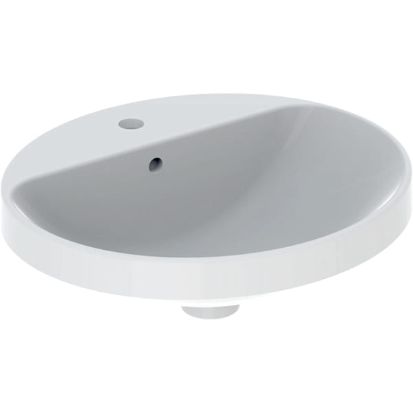 Geberit Vertriebs - Einbau-WT VARIFORM, oval, 500x450mm mit Hahnloch, m. Ül., weiß, KeraTect